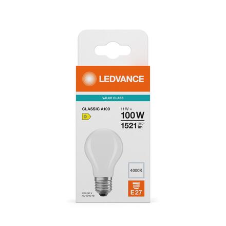 LEDVANCE LED Classic A 100 Filament V 11W 840 Frosted E27 4099854482588