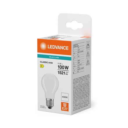 LEDVANCE LED Classic A 100 Filament V 11W 840 Frosted E27 4099854482588
