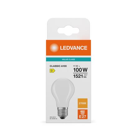 LEDVANCE LED Classic A 100 Filament V 11W 827 matná E27 4099854482601