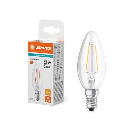 LEDVANCE LED Classic B 25 Filament 2.5W 827 Clear E14 4099854482724