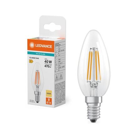 LEDVANCE LED Classic B 40 Filament V 4W 830 Clear E14 4099854484131