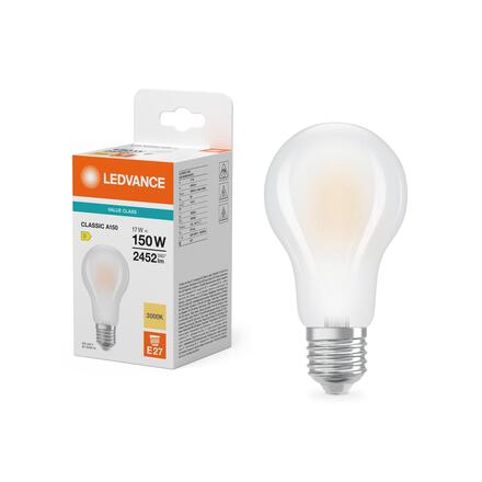 LEDVANCE LED Classic A 150 Filament V 17W 830 matná E27 4099854484438