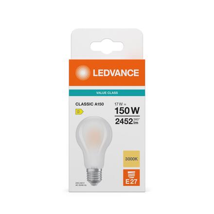 LEDVANCE LED Classic A 150 Filament V 17W 830 matná E27 4099854484438