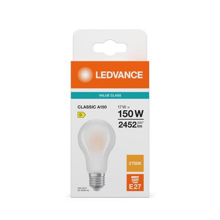 LEDVANCE LED Classic A 150 Filament V 17W 827 Frosted E27 4099854484537