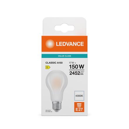 LEDVANCE LED Classic A 150 Filament V 17W 840 matná E27 4099854484551