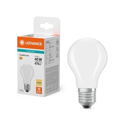 LEDVANCE LED Classic A 40 Filament V 4.2W 830 Frosted E27 4099854485879