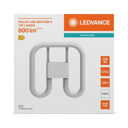 LEDVANCE DULUX LED SQ16 EM & AC MAINS VALUE 7W 840 GR8 4099854501739