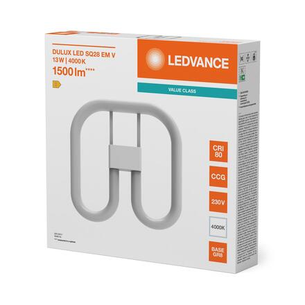 LEDVANCE DULUX LED SQ28 EM & AC MAINS VALUE 13W 840 GR8 4099854501753