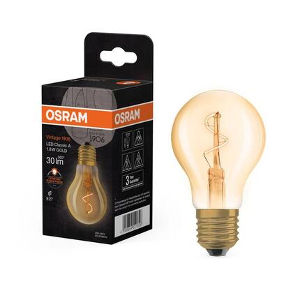 LEDVANCE Vintage 1906 Classic A Spiral Filament 1.8W 822 Gold E27 4099854551826