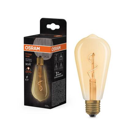 LEDVANCE Vintage 1906 Edison Spiral Filament 1.8W 822 Gold E27 4099854551840