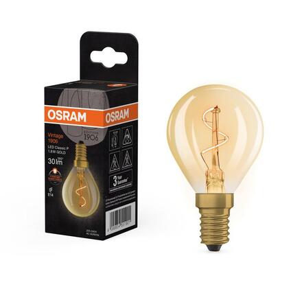LEDVANCE Vintage 1906 Classic P Spiral Filament 1.8W 822 Gold E14 4099854551901