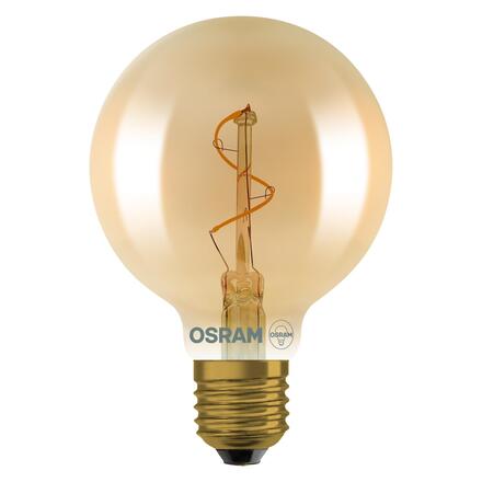 LEDVANCE Vintage 1906 Globe 80 Spiral Filament 1.8W 822 Gold E27 4099854551925