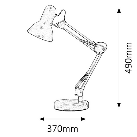 Rabalux stolní lampa Samson E27 1x MAX 60W stříbrná 4213