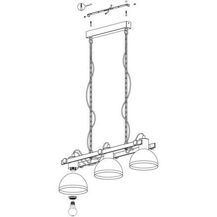 EGLO Závěsné svítidlo LUBENHAM 1 43168