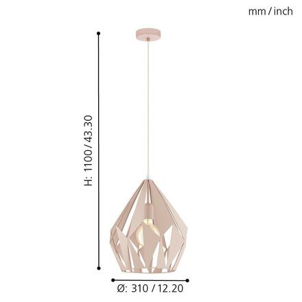 EGLO Závěsné svítidlo CARLTON-P 49024