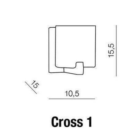 Nástěnné svítidlo AZzardo Cross 1 AZ0084 E14 1x40W IP20 10,5cm chromové