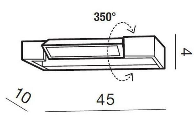 LED Koupelnové nástěnné svítidlo AZzardo Dali 45 3000K white AZ2790 12W 1440lm 3000K IP44 45cm bílé