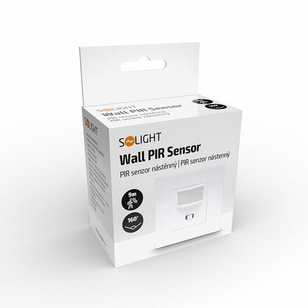Solight PIR senzor interiérový, do krabičky od vypínačů, funkce zapnutí-vypnutí senzoru, bílý WPIR01