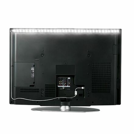 Solight LED pásek pro TV, 100cm, USB, vypínač, studená bílá WM501