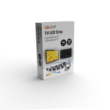 Solight LED pásek pro TV, 100cm, USB, vypínač, studená bílá WM501