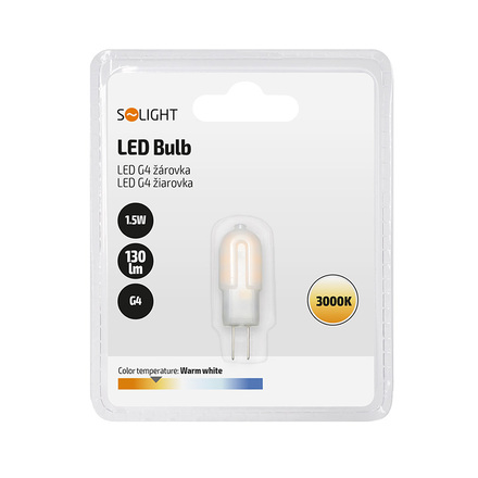 Solight LED žárovka G4, 1,5W, 3000K, 130lm WZ323-1