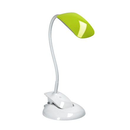 Solight LED stmívatelná lampička 2v1, podstavec i klip, 5W 4000K, 3 barevné kryty WO42