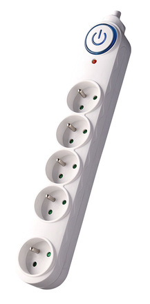 Solight přepěťová ochrana, 150J, 5 zásuvek, 5m, bílá PO58