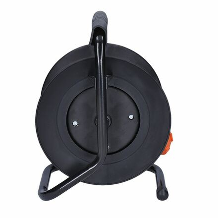 Solight prodlužovací přívod na bubnu, 4 zásuvky, 15m, oranžový kabel, 3x 1,5mm2 PB23O
