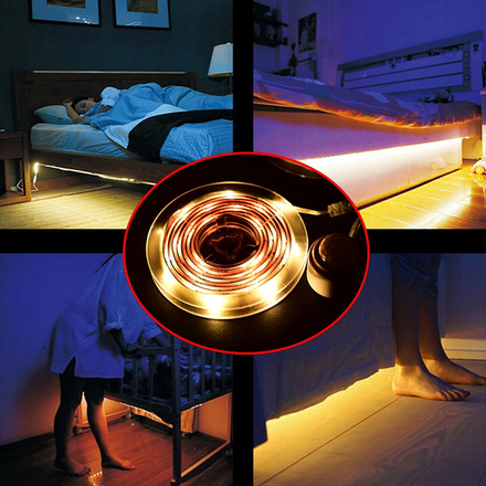 Solight LED světelný pás se světelným a pohybovým senzorem, 1m, 4x AAA WM56