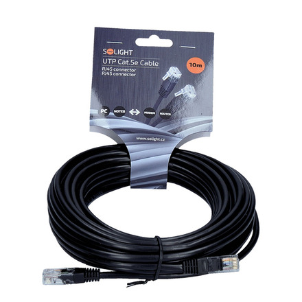 Solight UTP CAT.5E kabel, RJ45 konektor - RJ45 konektor, 10m SSC11X0E