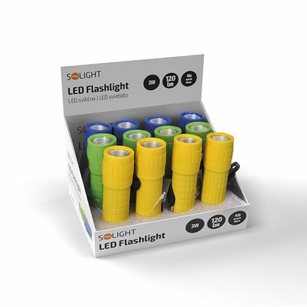 Solight LED svítilna, 120lm, 3W LED COB, 3 x AAA WL113
