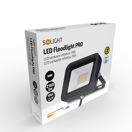 Solight LED reflektor PRO, 30W, 2760lm, 5000K, IP65 WM-30W-L