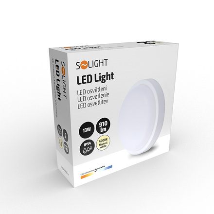 Solight LED venkovní osvětlení kulaté, 13W, 910lm, 4000K, IP54, 17cm WO745