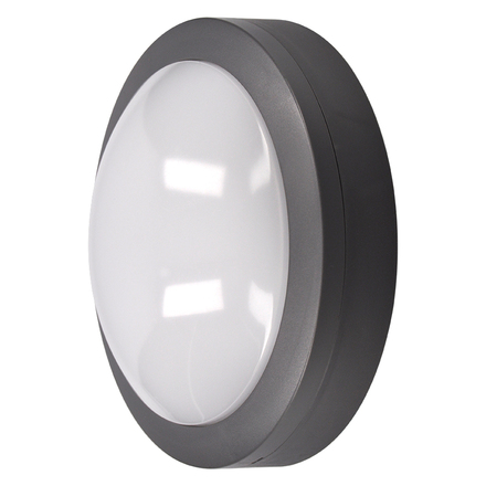 Solight LED venkovní osvětlení kulaté, šedé, 13W, 910lm, 4000K, IP54, 17cm WO746