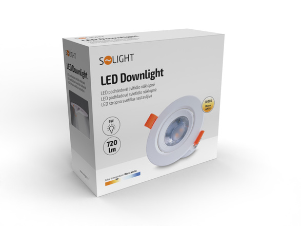 Solight LED podhledové světlo bodové, 5W, 400lm, 3000K, kulaté,  bílé WD210