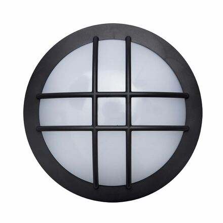 Solight LED venkovní osvětlení kulaté s mřížkou, 20W, 1500lm, 4000K, IP65, 23cm, černá WO754