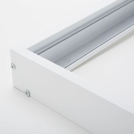Solight hliníkový bílý rám pro instalace 295x1195mm LED panelů na stropy a zdi, výška 68mm WO907-W