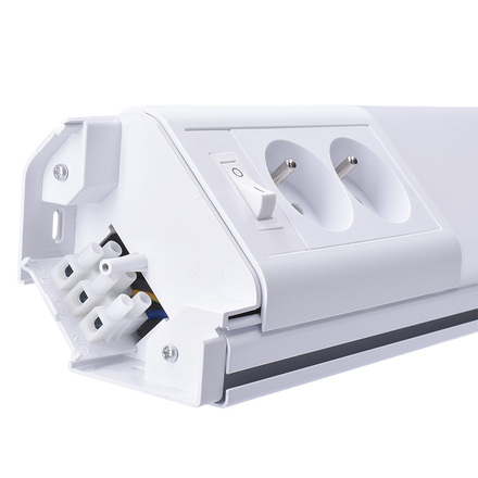 Solight LED kuchyňské svítidlo, 2x zásuvka, vypínač, 10W, 4100K, 51cm WO213