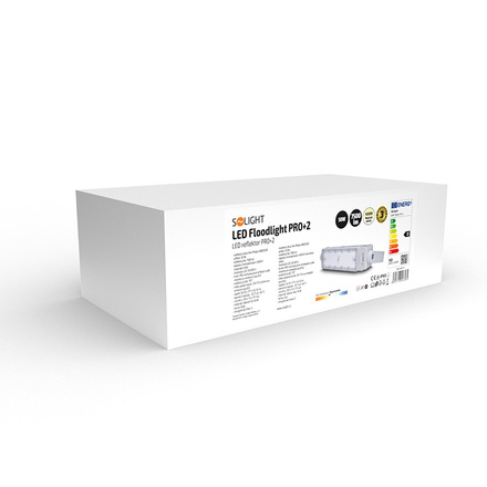Solight LED venkovní reflektor Pro+2, 50W, 7500lm, 4000K, IP65 šedá WM-50W-PP-1