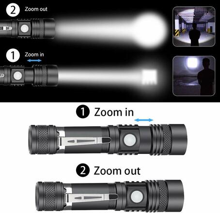 Solight nabíjecí LED svítilna s cyklo držákem, 400lm, fokus, Li-Ion, USB WN33