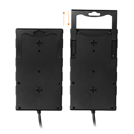 Solight přepěťová ochrana, 8z, USB A+CA, 2m, černá PO80B