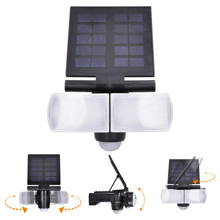 Solight LED solární osvětlení se senzorem, 8W, 600lm, Li-on, černá WO772