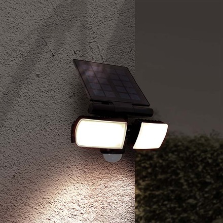 Solight LED solární osvětlení se senzorem, 8W, 600lm, Li-on, černá WO772