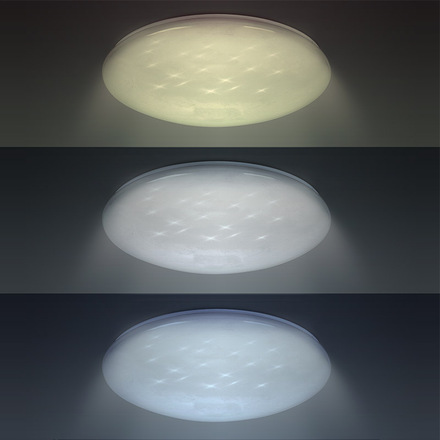 Solight LED stropní světlo Star, kulaté, 24W, 2400lm, dálkové ovládání, 37cm WO763