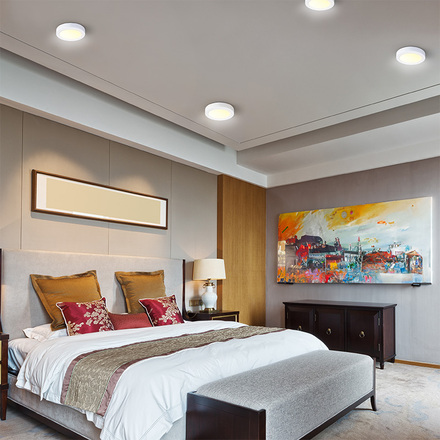 Solight LED mini panel CCT, přisazený, 18W, 1530lm, 3000K, 4000K, 6000K, kulatý WD172