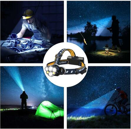 Solight LED čelová nabíjecí svítilna 550, 550lm, Li-Ion WN35