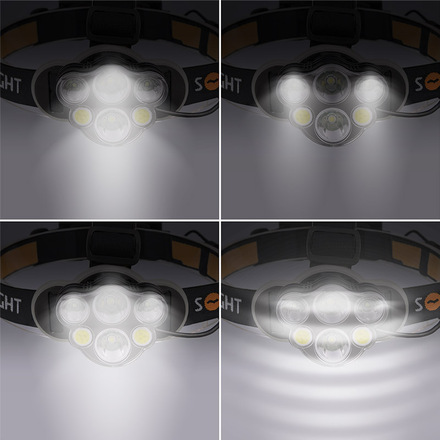 Solight LED čelová nabíjecí svítilna 550, 550lm, Li-Ion WN35