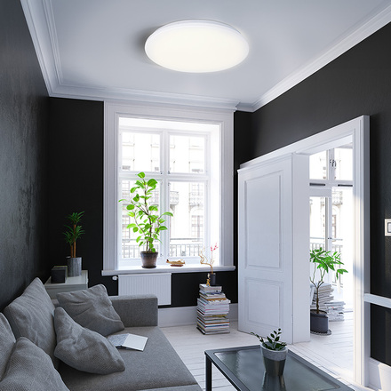 Solight LED stropní světlo Plain, 3CCT, 24W, 1920lm, 3000K, 4000K, 6000K, kulaté, 38cm WO788