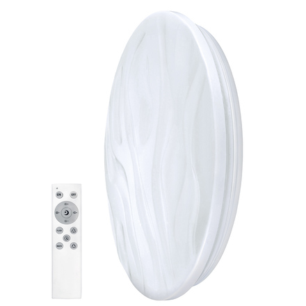 Solight LED smart stropní světlo Wave, 30W, 2300lm, wifi, RGB + CCT, dálkové ovládání WO792