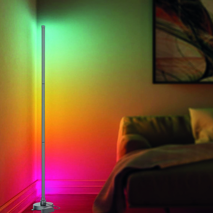 Solight LED smart stojací lampa Rainbow, wifi, RGB, CCT, 140cm WO62